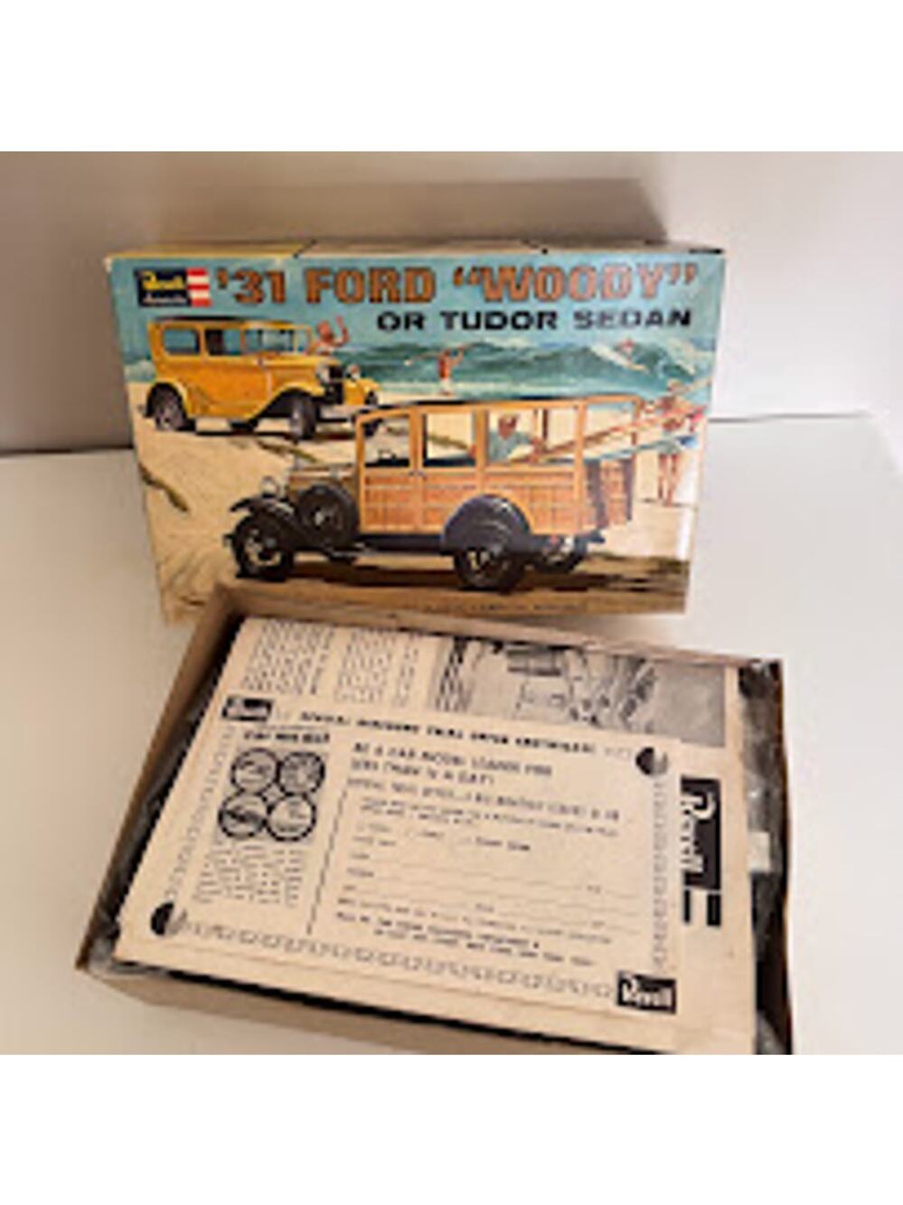 Revell '31 Ford "WOODY" or Tudor Sedan Model Kit Vintage 1964